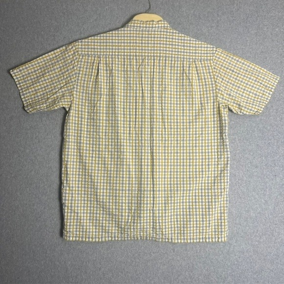 Columbia Men's Yellow‎ Plaid Button Up Short Sleeve Outdoor Shirt Size XL - Picture 2 of 8